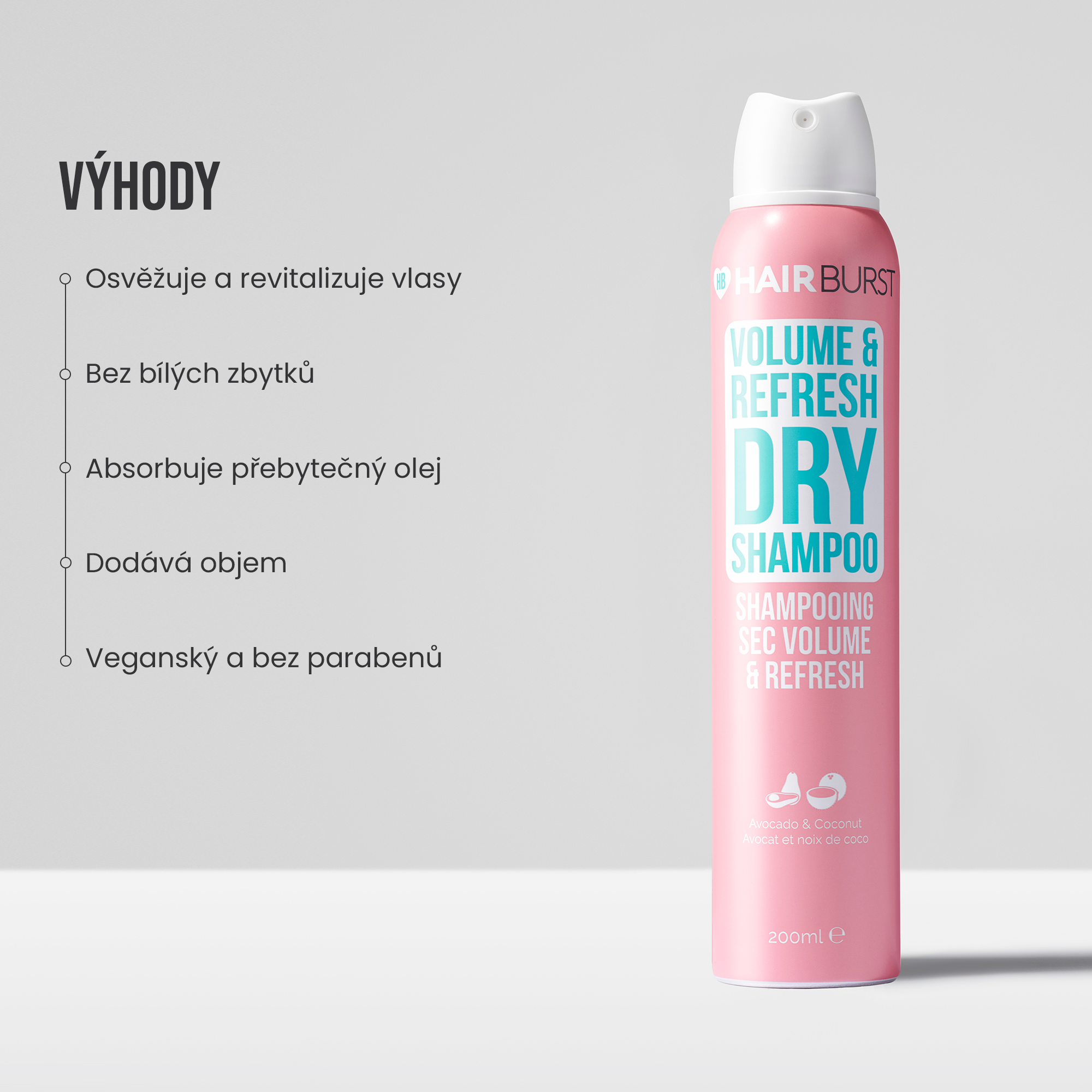 Suchý šampon pro objem a svěžest