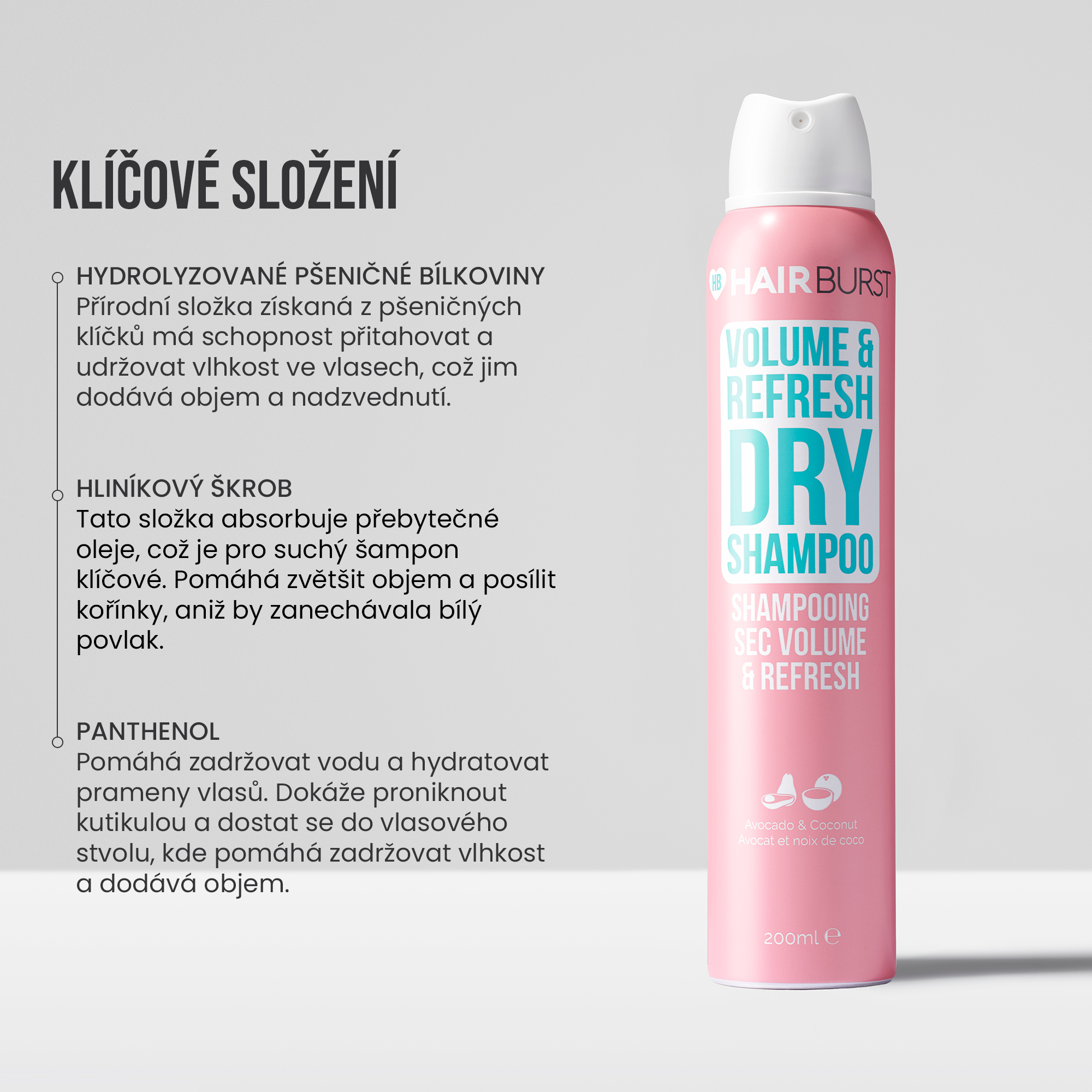 Suchý šampon pro objem a svěžest