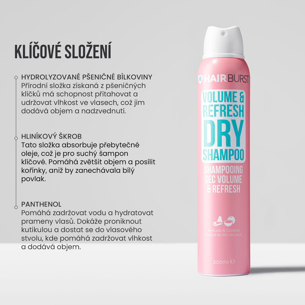 Suchý šampon pro objem a svěžest