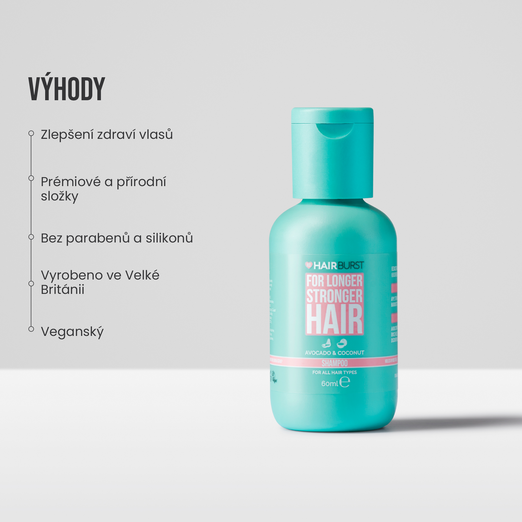 Mini šampon pro delší, silnější vlasy
