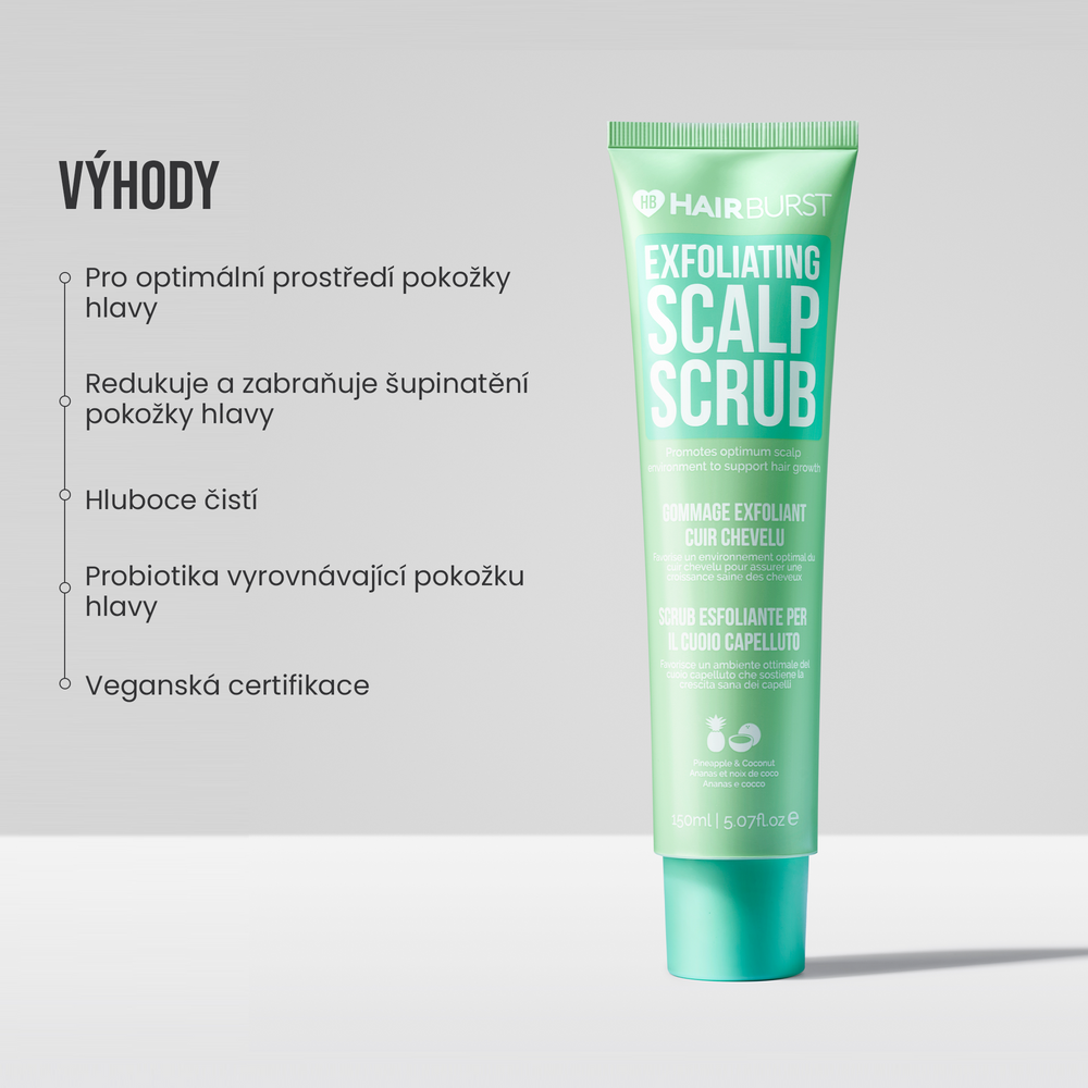 Čistící peeling na pokožky hlavy