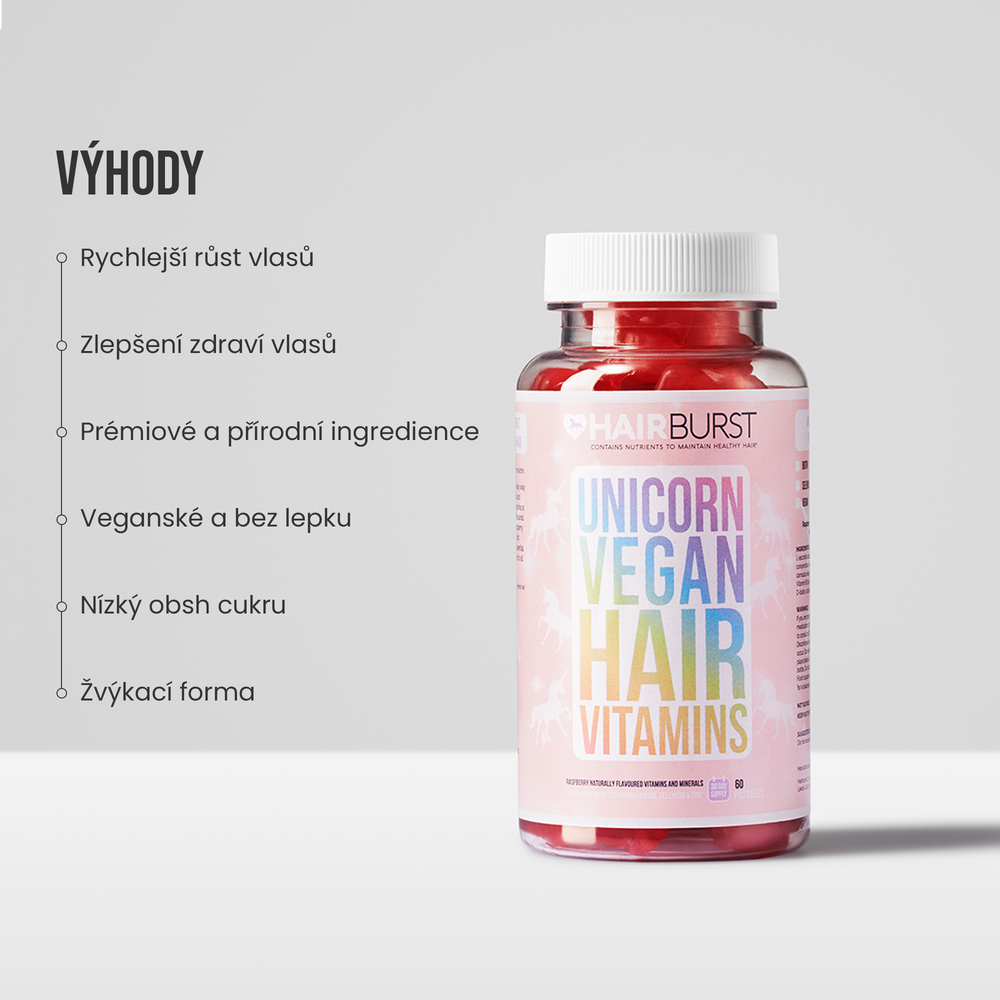 Vegan žvýkací vlasové vitamíny 1MS
